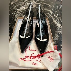 Christian Louboutin Hot Chick black kitten heels size 38